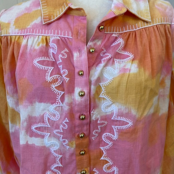 Miss June NWT Bohemian Chic Hayley Peasant Shirt - Picture 9 of 9